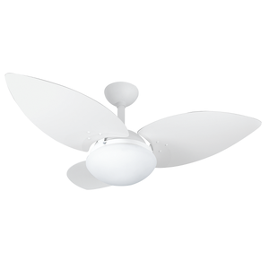 Ventilador de Teto Infinity Lótus Branco 3 Pás Uv Brancas 110V+Controle 1025 Lótus 3P