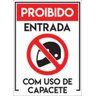 Placa Proibido Capacete 20x30cm - 2