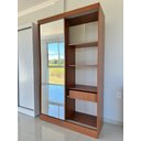 Ver imagem 2 de Guarda Roupa 2 Portas Correr Espelho 1,20m Roupeiro Solteiro