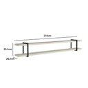 Ver imagem 2 de Prateleira Suspensa Multiuso Smart 218cm MDF Suporte Metal Luna com Preto Casa Lar Shop