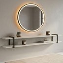 Ver imagem 1 de Prateleira Suspensa Multiuso Smart 218cm MDF Suporte Metal Luna com Preto Casa Lar Shop