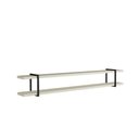 Ver imagem 3 de Prateleira Suspensa Multiuso Smart 218cm MDF Suporte Metal Luna com Preto Casa Lar Shop