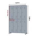 Ver imagem 2 de Roupeiro de Aço c/ 08 portas grandes – 1,96×1,23×0,36m – CZ/CZ – AMAPA – 10126