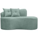 Ver imagem 3 de Poltrona Namoradeira Orgânica Plaza 1,45m Redondo Bouclê Verde Menta Sofa Store