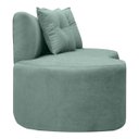 Ver imagem 5 de Poltrona Namoradeira Orgânica Plaza 1,45m Redondo Bouclê Verde Menta Sofa Store