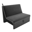 Ver imagem 4 de Sofá-Cama Lyon 1 Lugar Suede Cinza 113x180cm Abertura Frontal para Ambiente Compacto