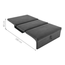 Ver imagem 3 de Sofá-Cama Lyon 1 Lugar Suede Cinza 113x180cm Abertura Frontal para Ambiente Compacto
