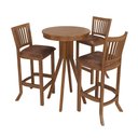 Ver imagem 1 de Conjunto Mesa Bistrô com 3 Banquetas Amêndoa Sevilha