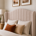Ver imagem 2 de Cabeceira Cama Box Casal 140cm Zoe Estofada Boucle Moderna