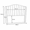 Ver imagem 5 de Cabeceira Cama Box Casal 140cm Zoe Estofada Boucle Moderna