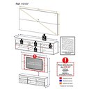 Ver imagem 6 de Rack Com Painel Tv 65" E Espelho Flórida Multimóveis V3137 Duna Duna