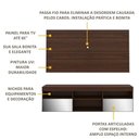 Ver imagem 7 de Rack Com Painel Tv 65" E Espelho Flórida Multimóveis V3137 Duna Duna