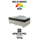 Ver mais imagens de Cama Box Solteiro Baú Courino Linho Areia 88x188 com Colchão Gran Sleep Molas Verticoil