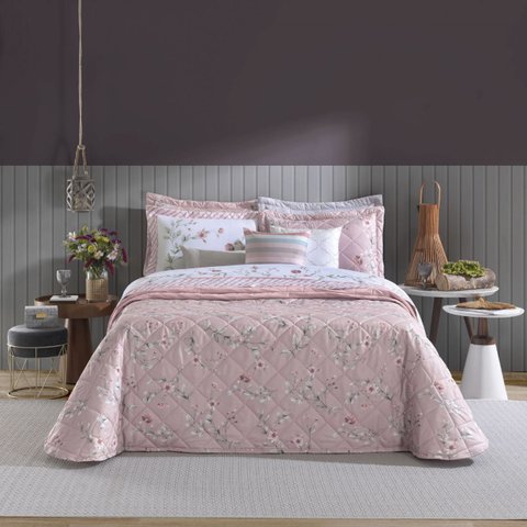 Jogo de Cobre Leito Casal Hedrons 2,10 x 2,35m Versatile Fiori