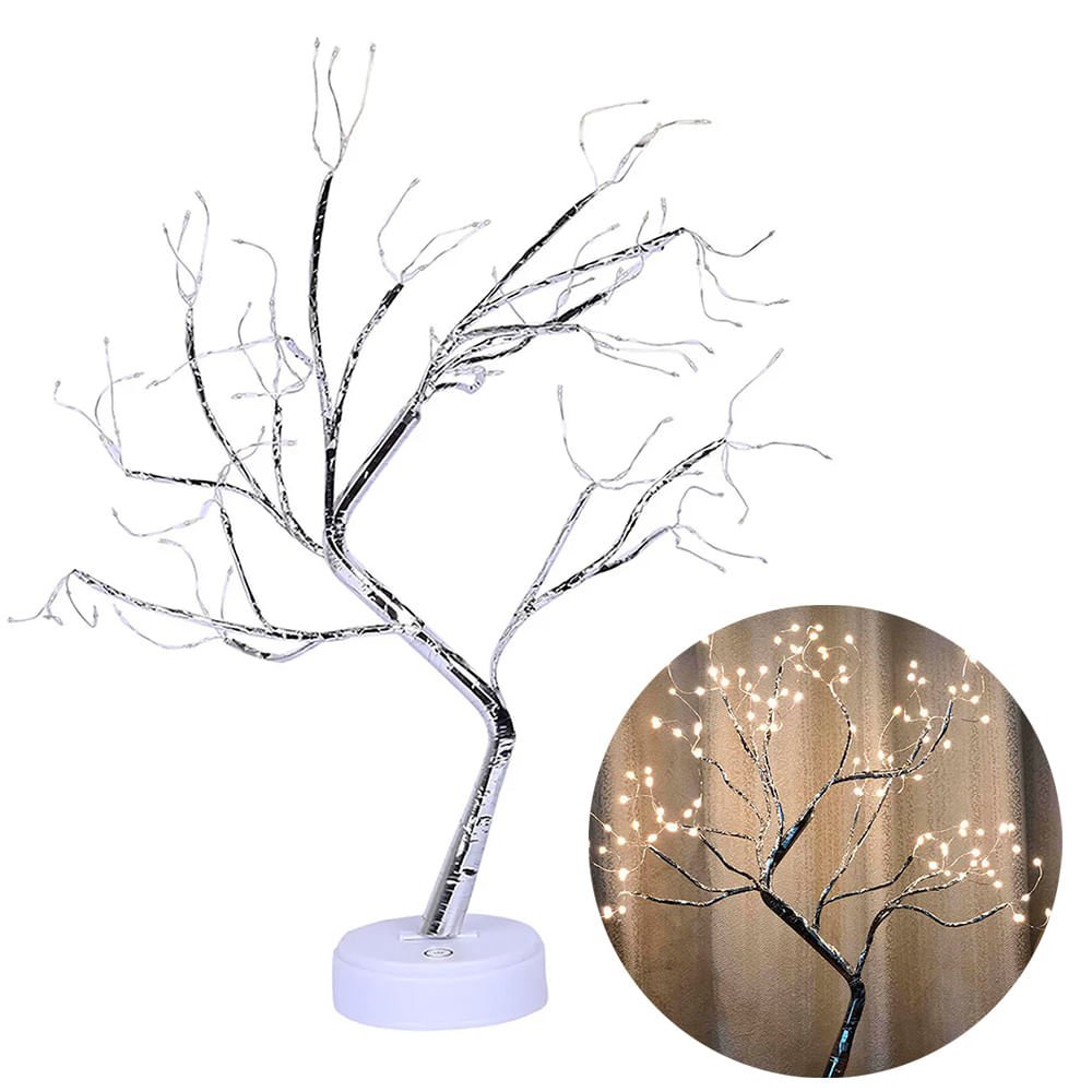 Luminária Árvore Led Cerejeira Natal Decoração Luz USB 50cm ZSD180