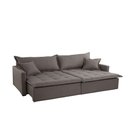 Ver imagem 4 de Sofá Cama Flora 02 Módulos de 100cm Br 15cm Meu Sofá Online A231 Linho Cinza Escuro