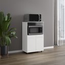 Ver imagem 1 de Amário Multiuso Tais 60cm 2 Portas 1 Nicho para Microondas - Branco Móblis