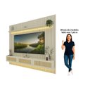 Ver imagem 5 de Estante Home para TV até 85 Polegadas com LED Ripado 100% MDF 250CMX228,8cm Nobre Native Off White