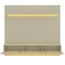 Ver imagem 4 de Estante Home para TV até 85 Polegadas com LED Ripado 100% MDF 250CMX228,8cm Nobre Native Off White