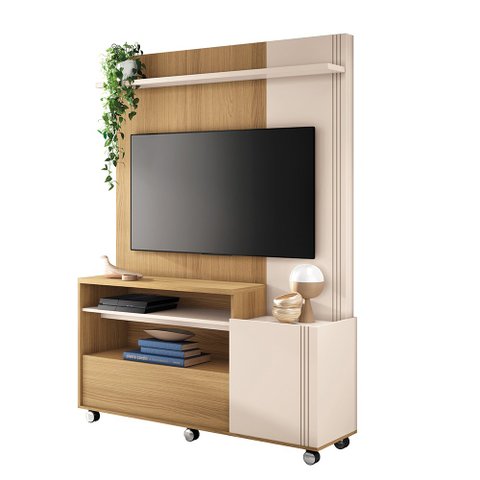 Home Theater Magali para Sala/ Escritório Freijó/ Off White - Bela Móveis