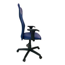 Cadeira Presidente Netuno Tela com Braços Regulável Azul - 3