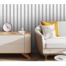 Papel de Parede Estilo Ripado Textura Madeira Branca 15m - 5
