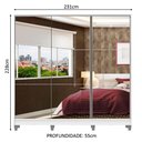 Ver imagem 3 de Guarda Roupa Casal 3 Portas Zurique com Espelho e Pés Madesa