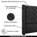 Ver imagem 3 de Cabeceira Decorativa King Size 2,19M Loewe Veludo Preto - Gran Belo