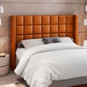 Ver imagem 2 de Cabeceira Cama Box Casal 140 Cm P05 Paris Couríssimo Camel - Lyam Decor