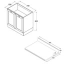 Ver imagem 4 de Balcao para Pia com Tampo 2 Portas 80 Cm Cd1012403 Branco Dtall