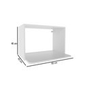 Ver imagem 4 de Armário Aéreo Cozinha 60 cm Grazi para Micro-Ondas Branco - Tecno Mobili