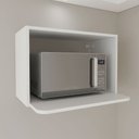 Ver imagem 1 de Armário Aéreo Cozinha 60 cm Grazi para Micro-Ondas Branco - Tecno Mobili