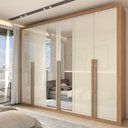 Ver imagem 1 de Guarda-roupa Casal Severo 6 Portas 6 Gavetas com Espelho - Panorama Móveis