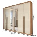 Ver imagem 6 de Guarda-roupa Casal Severo 6 Portas 6 Gavetas com Espelho - Panorama Móveis