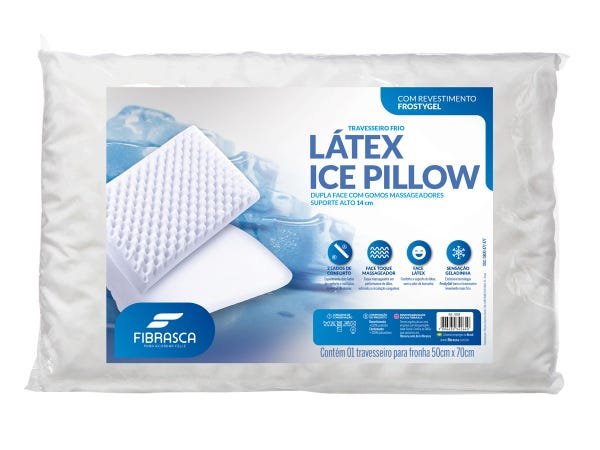 Travesseiro Latex Ice Pillow Alto Fibrasca 40x60cm