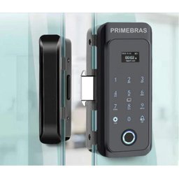 Fechadura Digital Eletrônica Biométrica Para Portas Vidro Correr Primebras Pv2001 Preta - 2