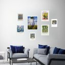 Ver imagem 2 de Kit 7 Quadros Decorativos Claude Monet:madeira Preta