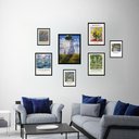 Ver imagem 1 de Kit 7 Quadros Decorativos Claude Monet:madeira Preta