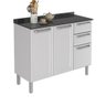 Cozinha Itatiaia Luce Compacta 4 Pecas 3 Vidros Branco Paneleiro Armario Aereo Gabinete - 6