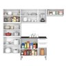 Cozinha Itatiaia Luce Compacta 4 Pecas 3 Vidros Branco Paneleiro Armario Aereo Gabinete - 2
