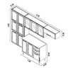 Cozinha Itatiaia Luce Compacta 4 Pecas 3 Vidros Branco Paneleiro Armario Aereo Gabinete - 3