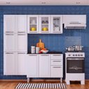Ver imagem 1 de Cozinha Itatiaia Luce Compacta 4 Pecas 3 Vidros Branco Paneleiro Armario Aereo Gabinete