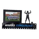 Ver imagem 1 de Porta Medalhas Futebol Masc Porta Retrato Número Camiseta - Cinza (Aço Escovado) - 6