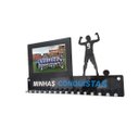 Ver imagem 2 de Porta Medalhas Futebol Masc Porta Retrato Número Camiseta - Cinza (Aço Escovado) - 10
