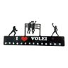 Porta Medalha Volei Feminino para Até 50 Medalhas - Preto - Preto - 1