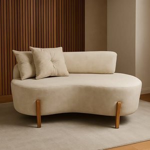 Sofá Orgânico Curvo 1,50 Cm  -Belufan Móveis