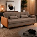Ver imagem 1 de Sofa Cama com Bau 3 em 1 D26 205x92 Ipanema Avelã Luxury
