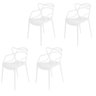 Kit 4 Cadeiras Allegra Cozinha de Polipropileno 173 DPP Branca - 1