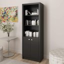 Ver imagem 1 de Armário para Escritório 60cm 2 Portas 3 Prateleiras Me4110 Tecno Mobili - Preto