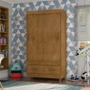 Ver imagem 2 de Guarda Roupa Solteiro 2 Portas 20022 Freijó Baunilha Flex – Araplac